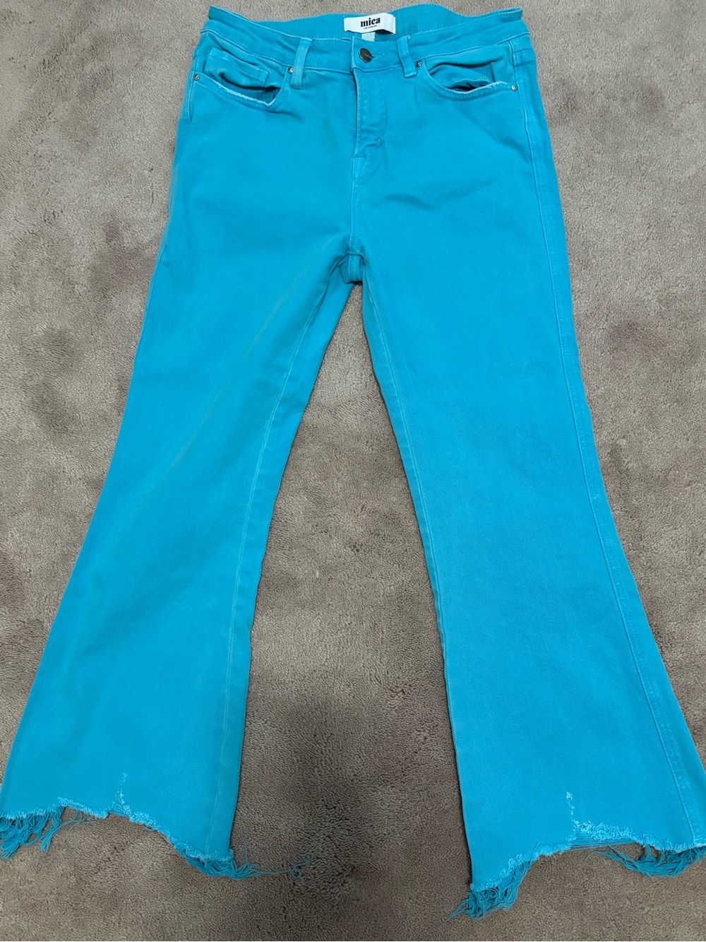 Mica Womens’ Teal Flared Jeans